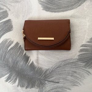 Poppy and Peonies Brown Leather Women's Wallet